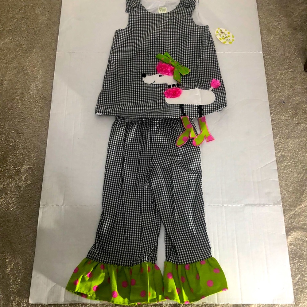 Potato Saks Matching Blouse & Pant Set Size 5